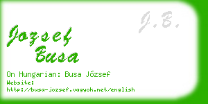 jozsef busa business card