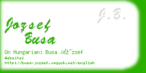 jozsef busa business card